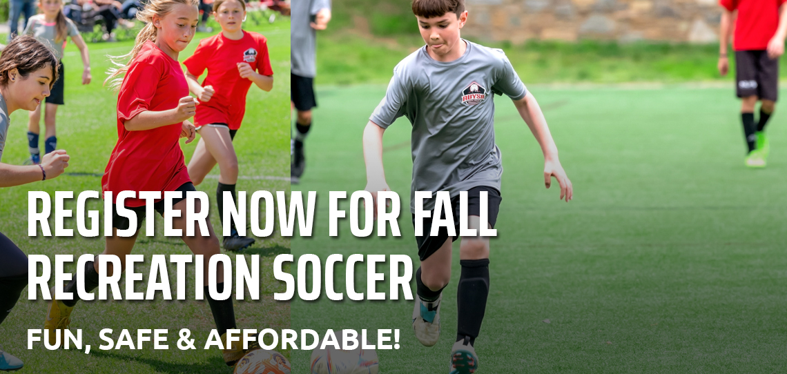 REGISTER TODAY FOR SPRING RECREATION SOCCER