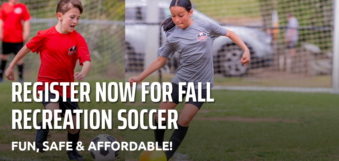Not Too Late to sign up for Fall Recreation Soccer!